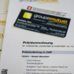 VERSICHERUNGSKARTE, KARTE, AUSWEIS, VERSICHERTENKARTE, VERSICHERUNGSAUSWEIS, PRAEMIE, RECHNUNG, PREAEMIENRECHNUNG, GROUPE MUTUEL, VERSICHERUNGSGRUPPE, VERSICHERUNGSKONZERN, KRANKENKASSE,