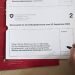 STIMMRECHT, STIMMUNTERLAGEN, STIMMEN, EIDGENOESSISCHE ABSTIMMUNG, ABSTIMMUNG, EIDGENOESSISCHE VOLKSABSTIMMUNG, VOLKSABSTIMMUNG, UNTERLAGEN, ABSTIMMUNGSTUNTERLAGEN, STIMMZETTEL, STIMMZETTELKUVERT, STIMMZETTELCOUVERT, BRIEFLICHE ABSTIMMUNG, VOLKSINITIATIVE,