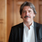 Fotoshooting im Bundeshaus mit SP-Ständerat Paul Rechsteiner.