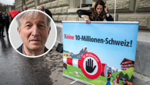 Jakob Tanner, dépôt de l'initiative Suisse à 10 millions