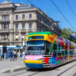 ZÜRICH, BAHNHOFSTRASSE, STRASSENBAHN, STRASSENBAHN, TRAM, SCHWE